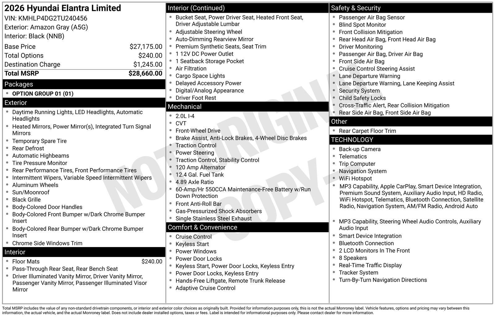 New 2026 Gray Hyundai Limited image 35