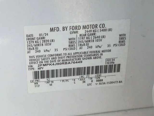 Used 2024 White Ford SEL image 38