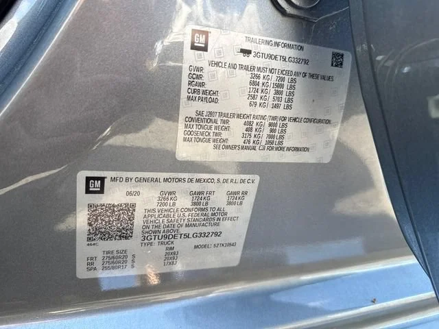 Used 2020 Satin Steel Metallic GMC SLT image 58