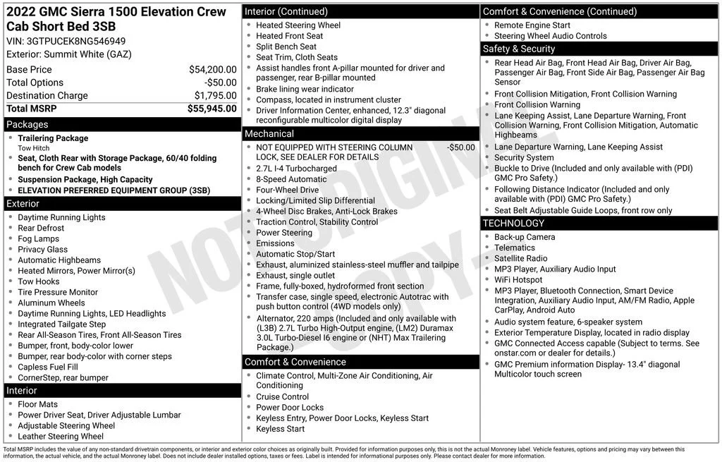 Used 2022 SUMMIT WHITE GMC Elevation image 37