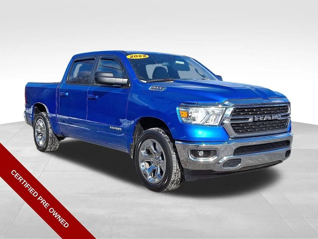 Used 2022 Hydro Blue Pearlcoat Ram Big Horn image 1