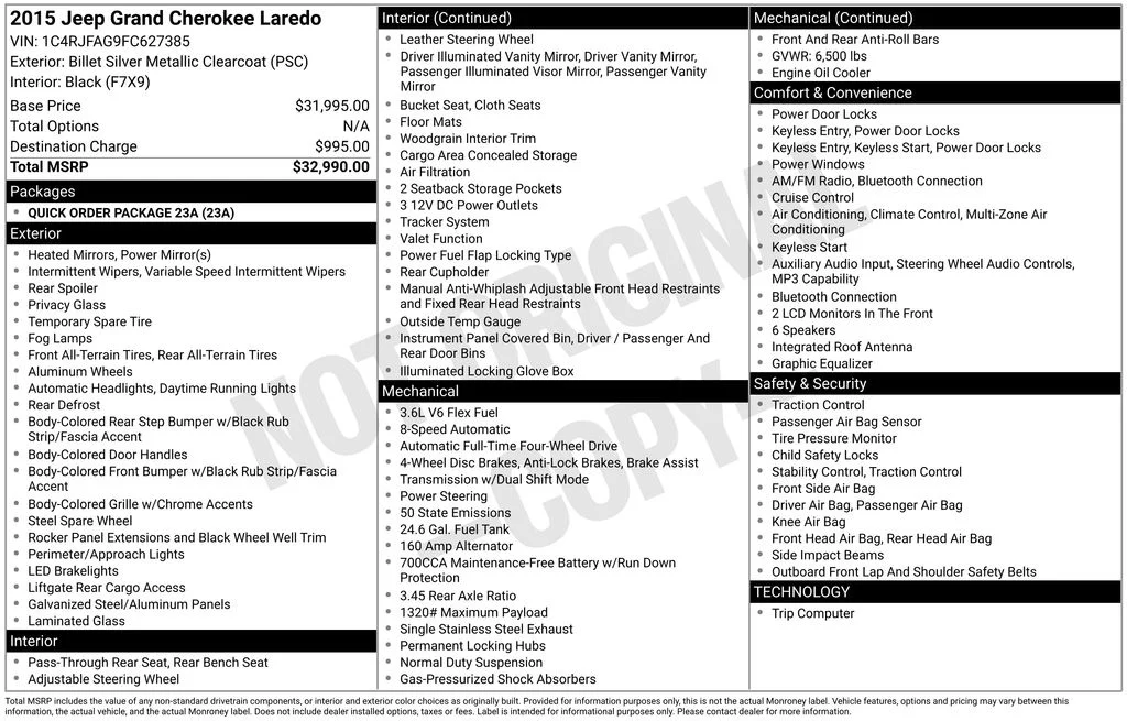 Used 2015 Silver Jeep Laredo image 2