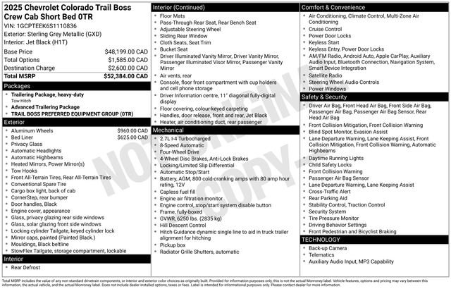 Used 2025 Sterling Gray Metallic Chevrolet Trail Boss image 34