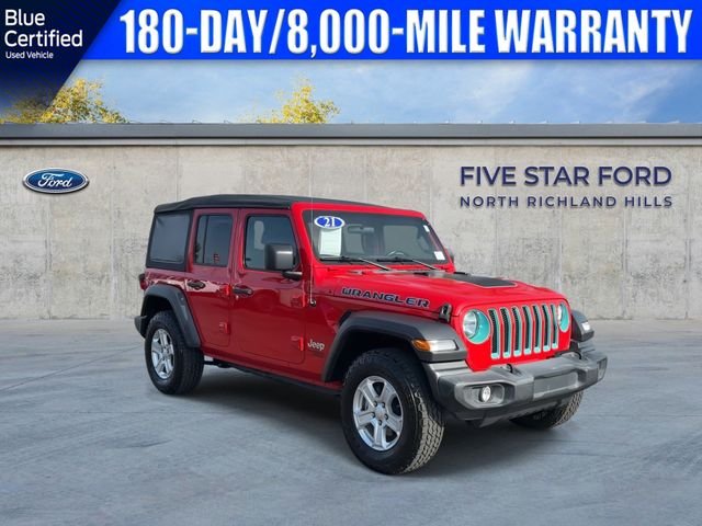 Used 2021 Red Jeep Unlimited Sport S image 2