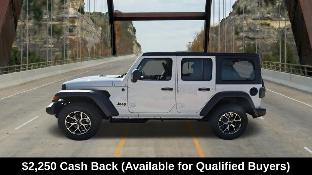 New 2026 Bright White Clear-Coat Exterior Paint Jeep Sport S image 5