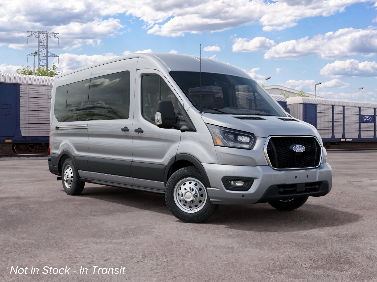 New 2027 Silver Metallic Ford Passenger Van XLT image 4