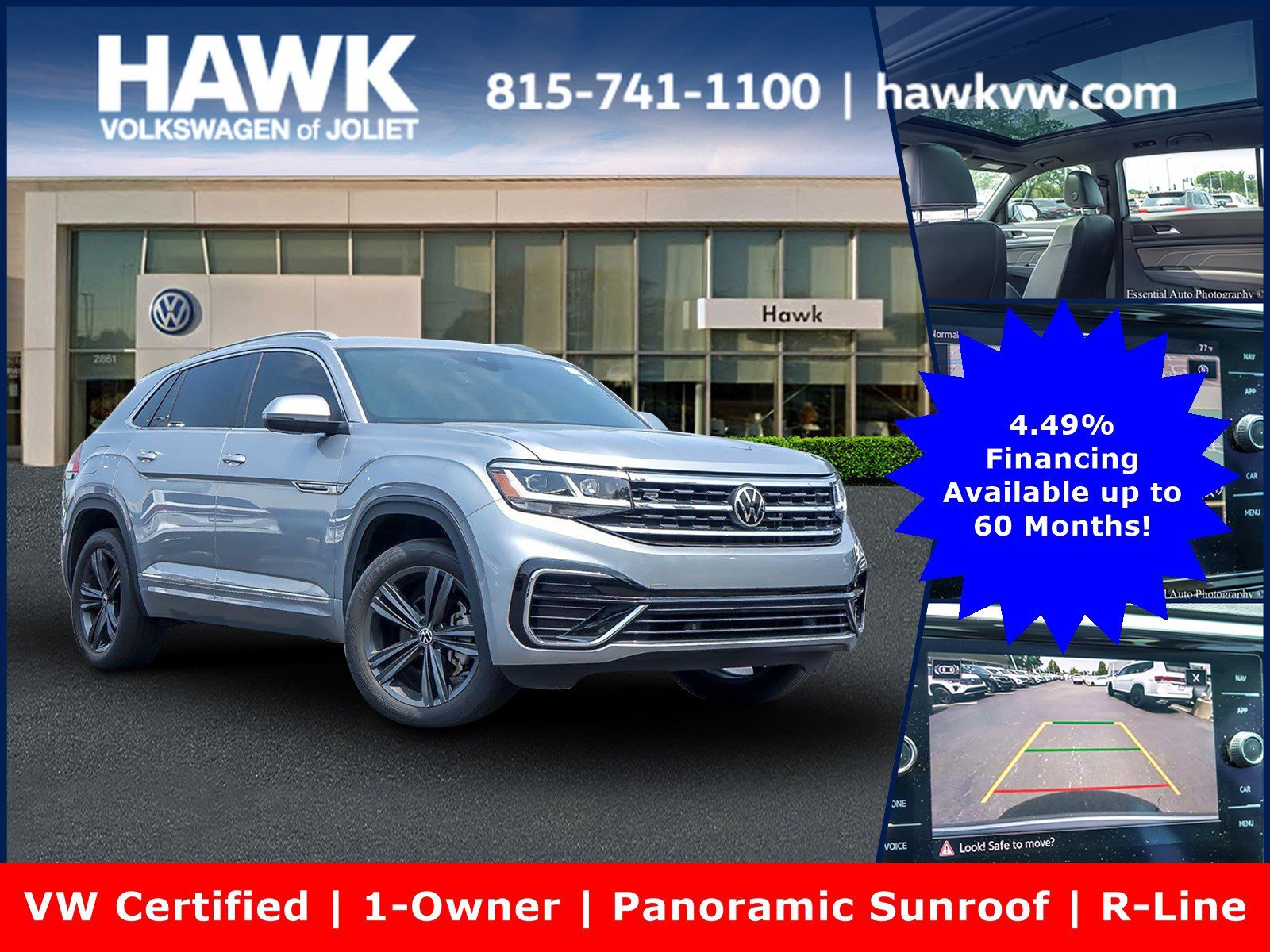 Used 2022 Pyrite Silver Metallic Volkswagen 2.0T SEL R-Line image 1