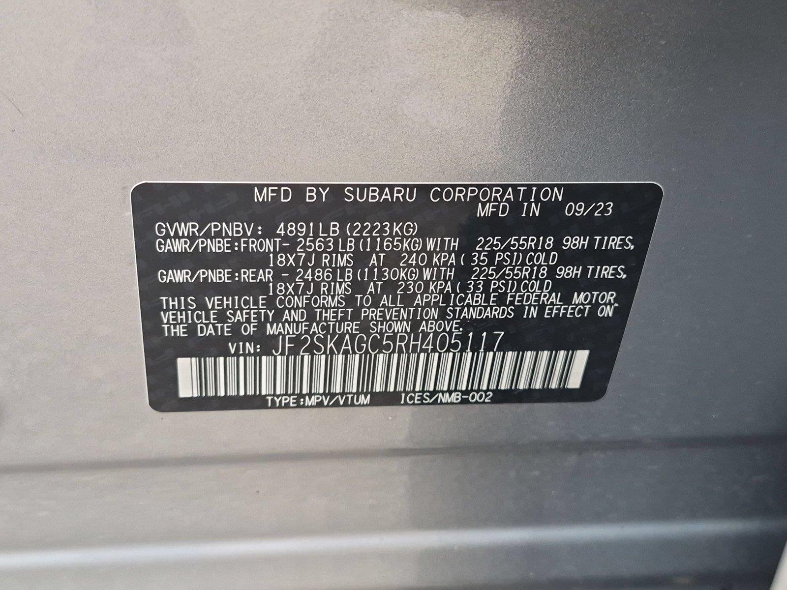 Used 2024 Ice Silver Metallic Subaru Sport image 39