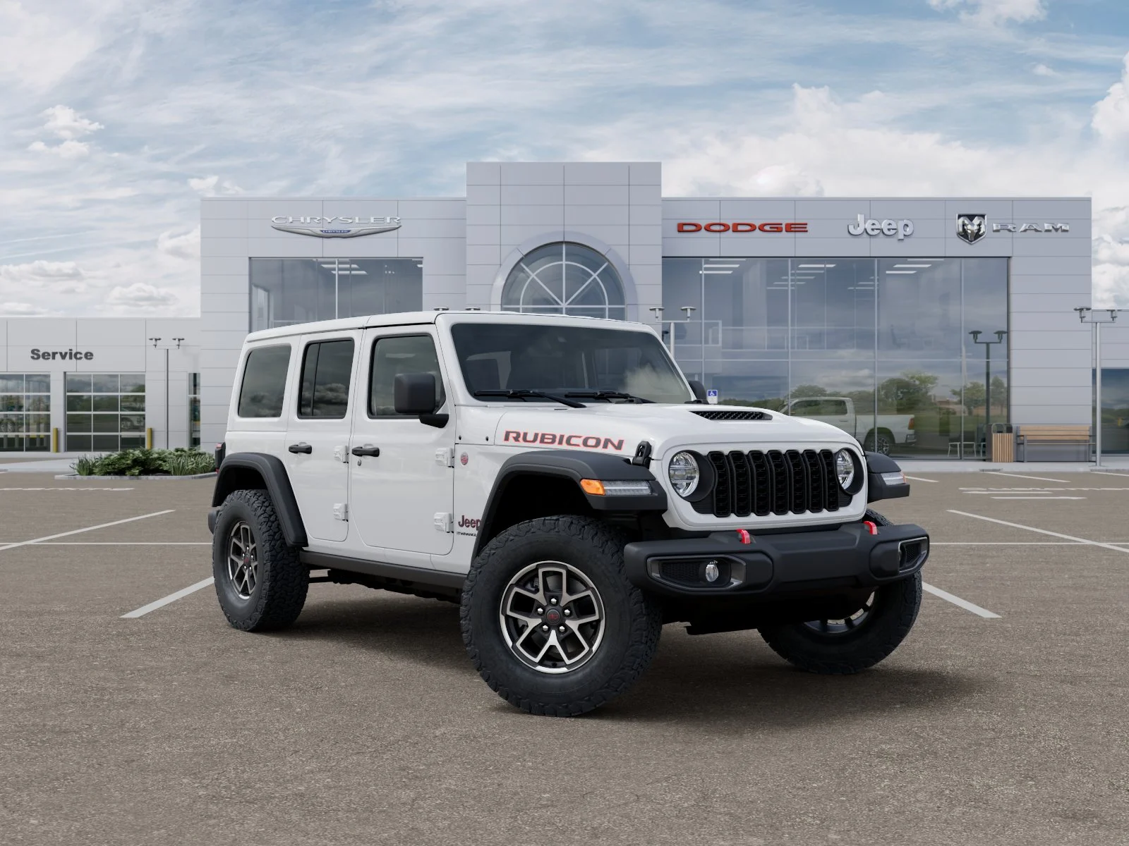 New 2026 Bright White Clear-Coat Exterior Paint Jeep Rubicon image 36