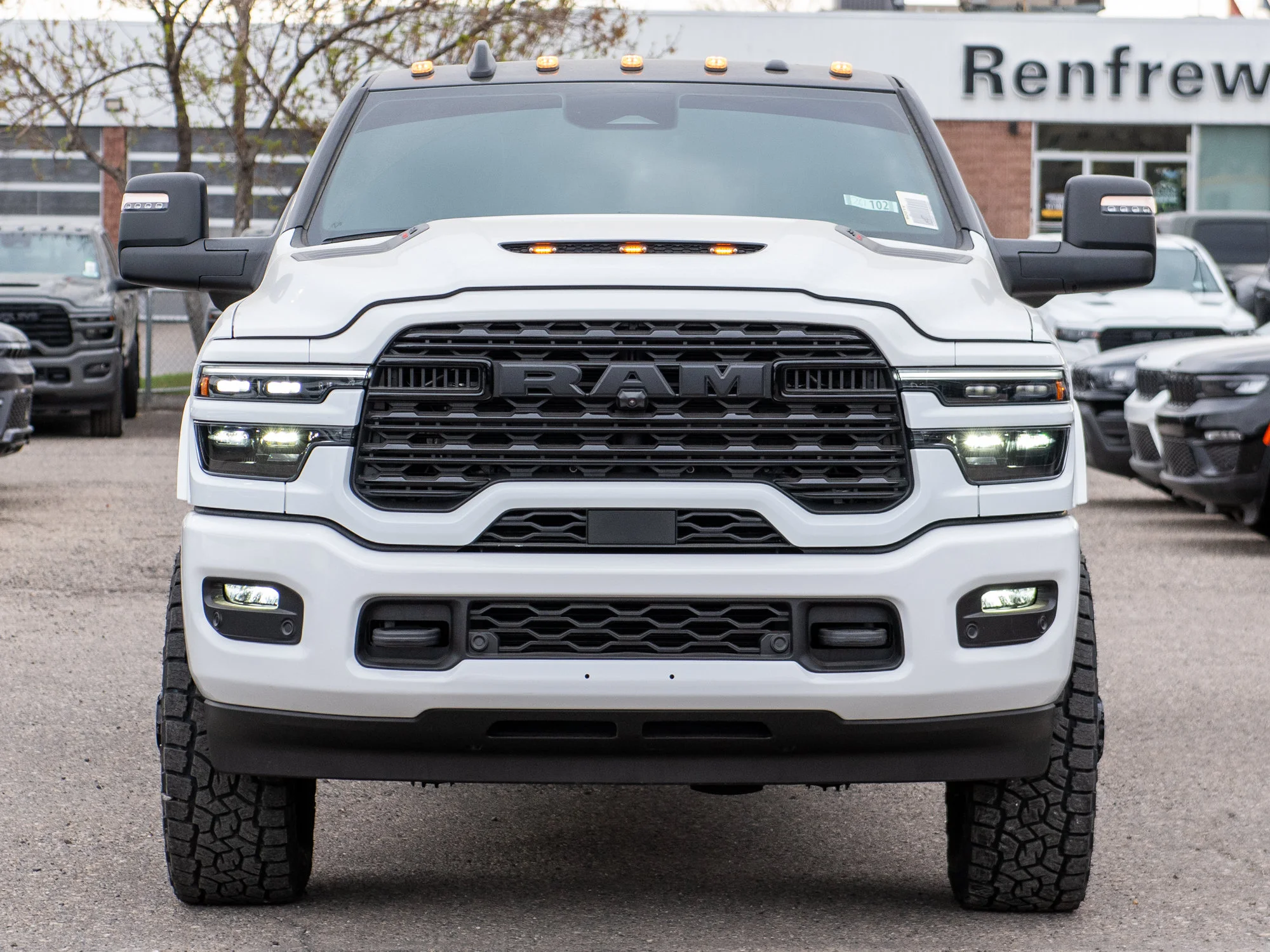 New 2026 White RAM Limited* Mega Cab, 2 Inch Lift, 35 Inch Tires, Fuel Wheels image 16