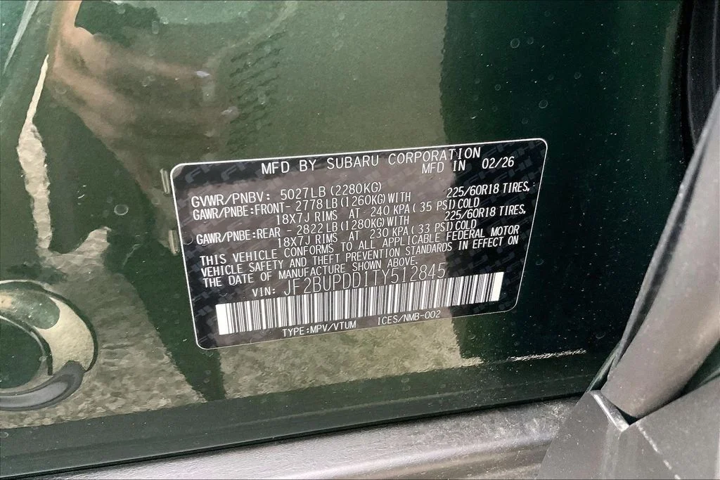 New 2026 DEEP EMERALD GREEN PEARL Subaru Limited image 13