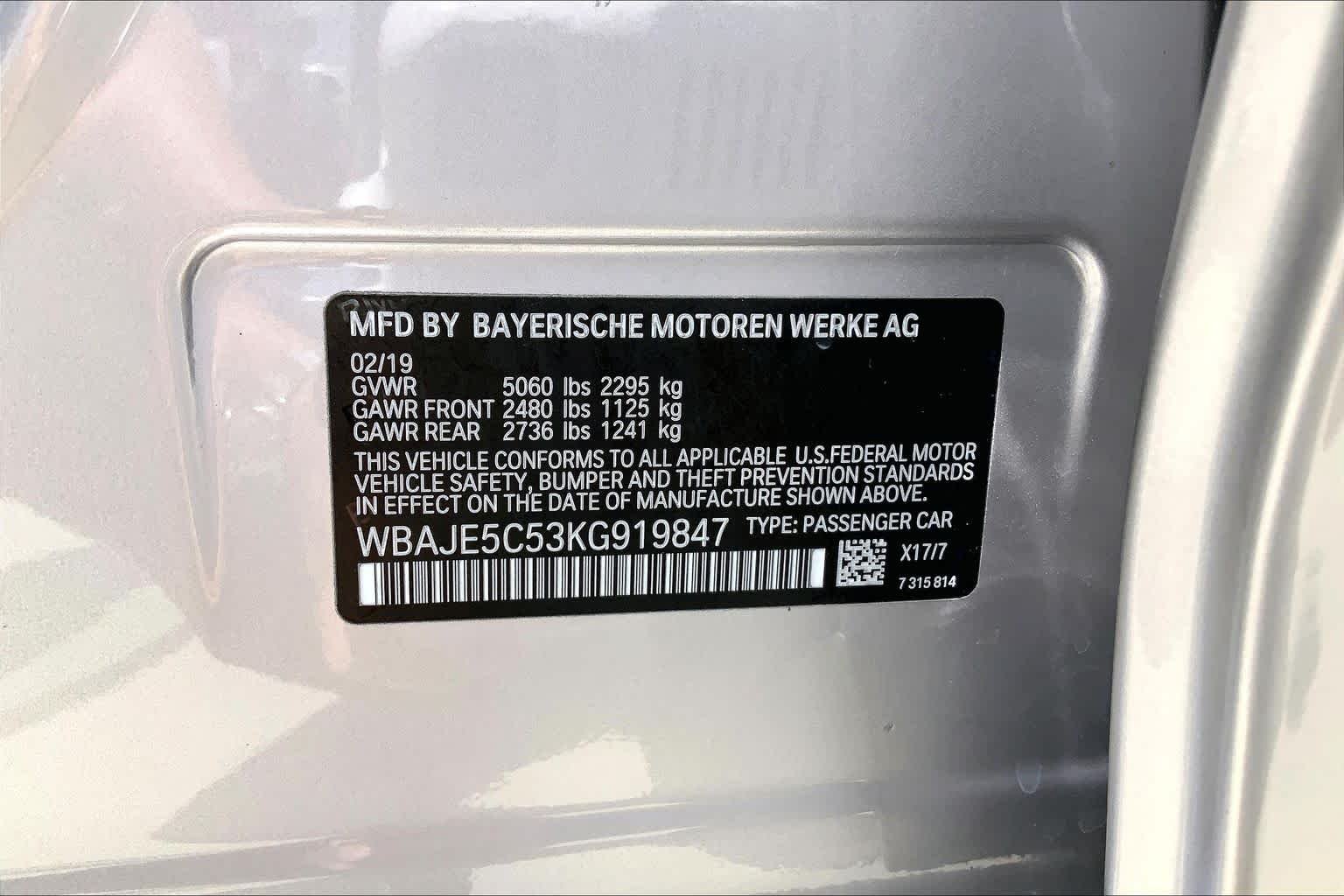 Used 2019 Rhodonite Silver Metallic BMW 540i image 35