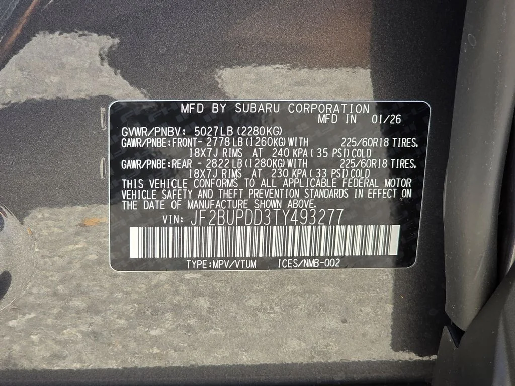 New 2026 MAGNETITE GRAY METALLIC Subaru Limited image 33