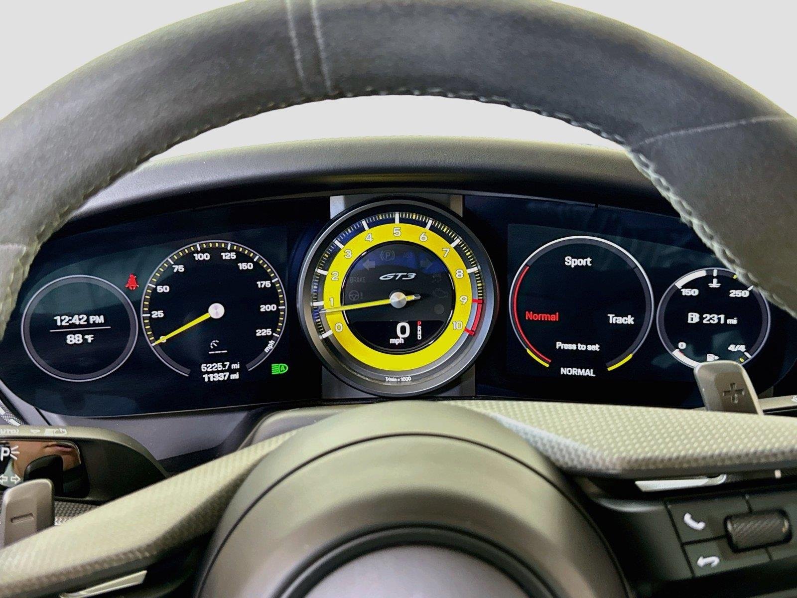 Used 2022 Racing Yellow Porsche GT3 | PCCB | PDLS+ | Matte Carbon Trim | Exclusive Design Taillights image 17