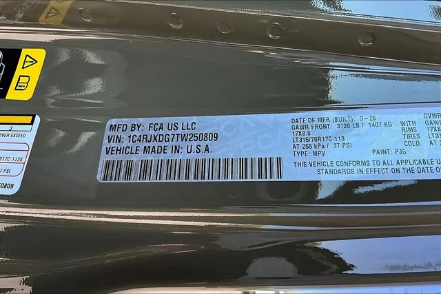 New 2026 Jeep Wrangler Willys 4D Sport Utility