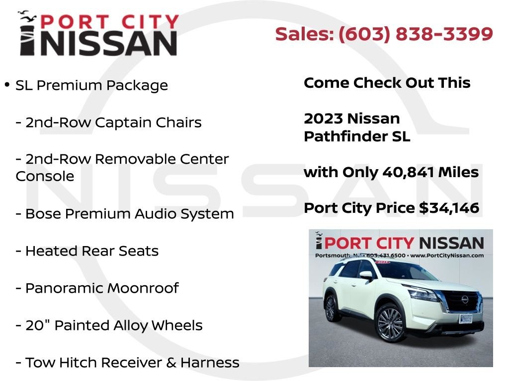 Used 2023 Pearl White Nissan SL v6 premium image 8