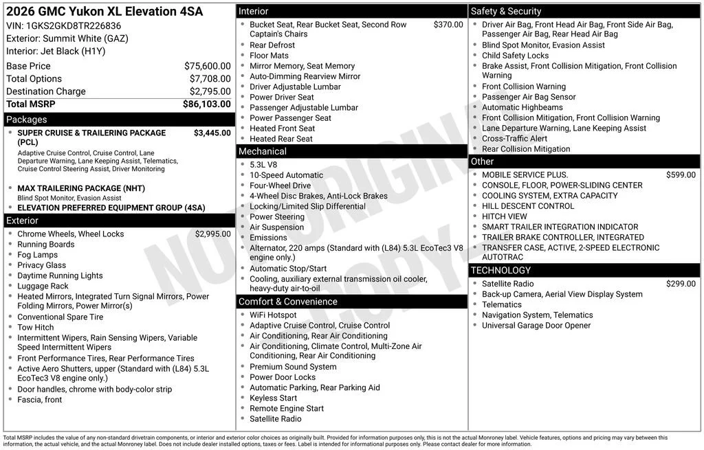 2026 GMC Yukon XL Elevation - Photo 44