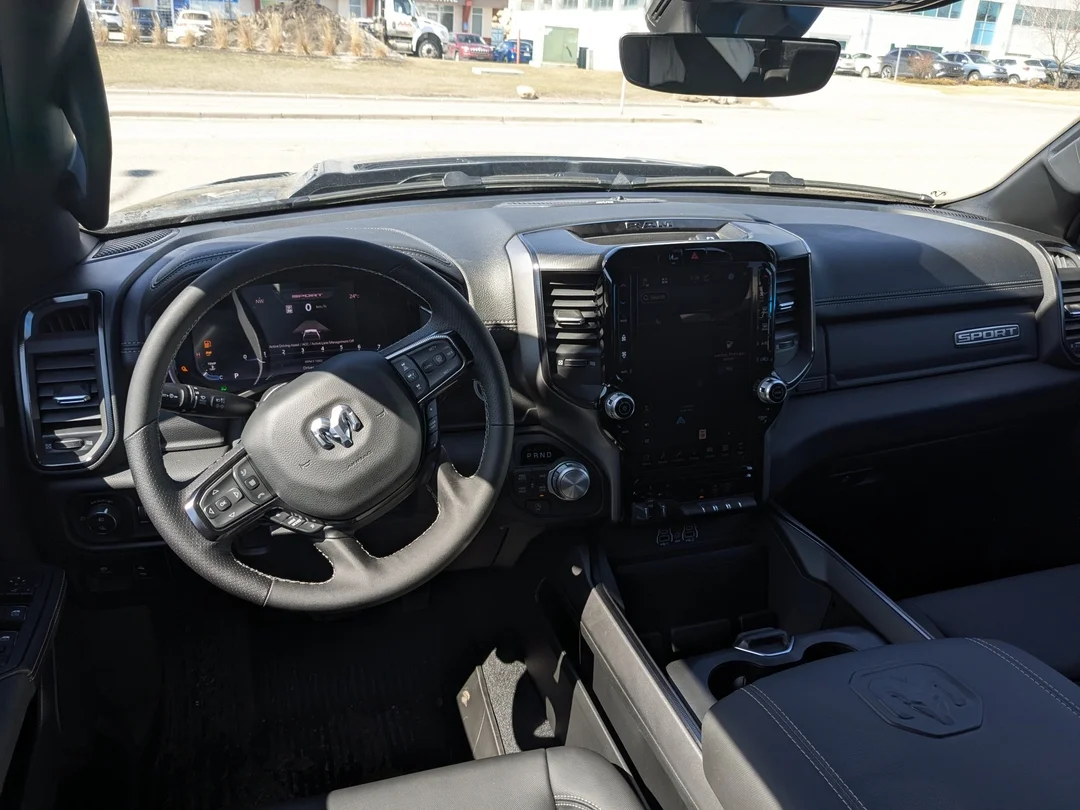 New 2026 Black RAM Sport - - 4x4 - Dual?Pane Panoramic Sunroof - Steel Sport Hood - Trailer Brake Control & More! image 24