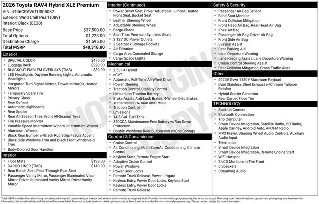New 2026 Wind Chill Pearl <sup>1</sup> Toyota  XLE Premium image 32