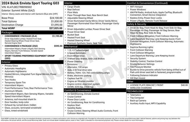 Used 2024 White Buick Sport Touring image 30