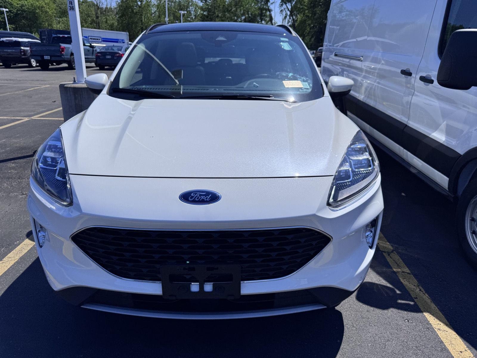 Used 2020 Star White Metallic Tri-Coat Ford Titanium image 2