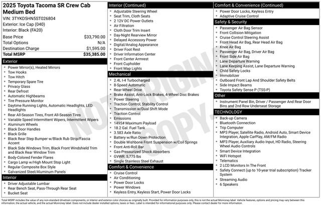 Used 2025 White Toyota SR image 8
