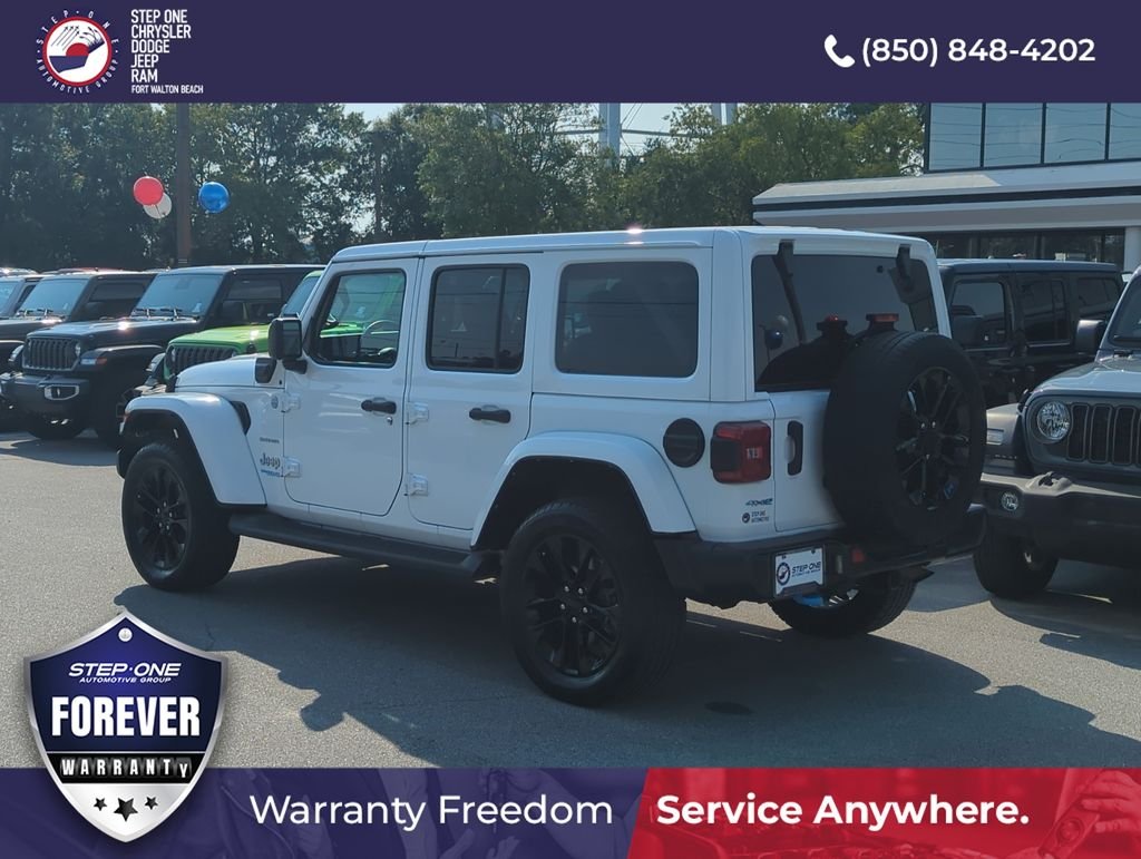 Used 2022 White Jeep Unlimited Sahara 4xe image 4