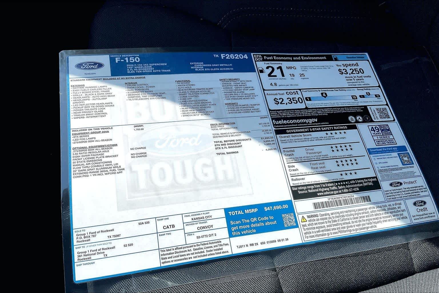 New 2026 Carbonized Gray Metallic Ford STX® image 19