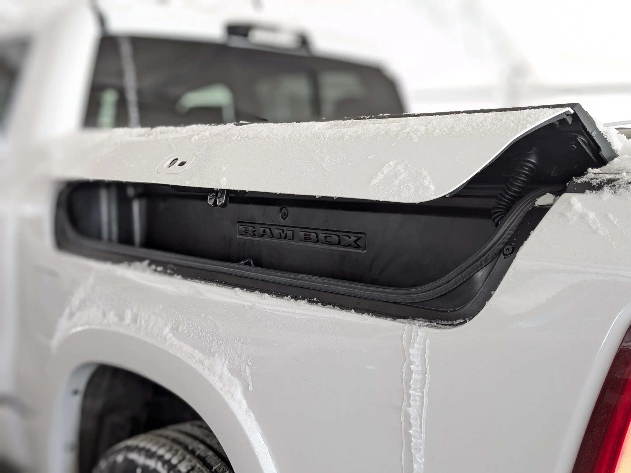 New 2026 White RAM Tungsten - - 4x4 - Massage Seats - Multi-Function Tailgate - Prem Lthr & More! image 11