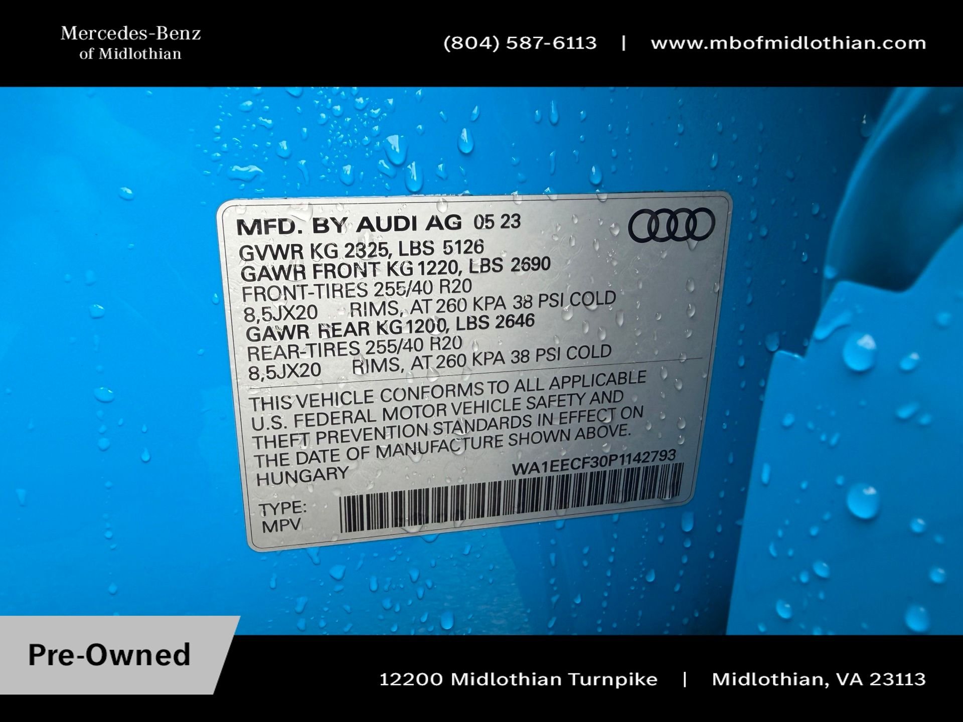 Used 2023 Blue Audi Premium Plus image 35