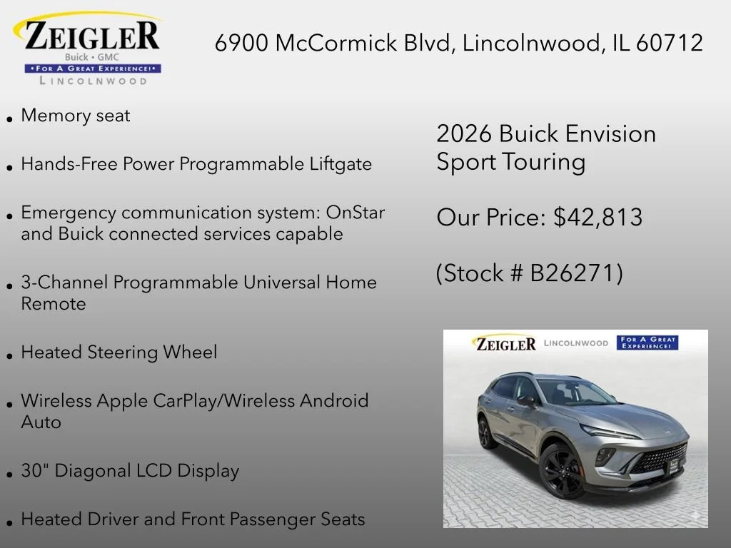New 2026 Moonstone Gray Metallic Buick Sport Touring image 24