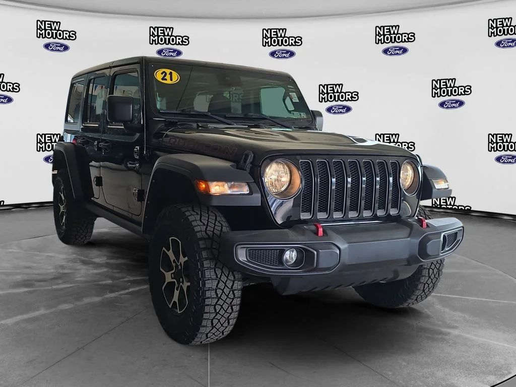 Used 2021 Black Clearcoat Jeep Unlimited Rubicon image 7