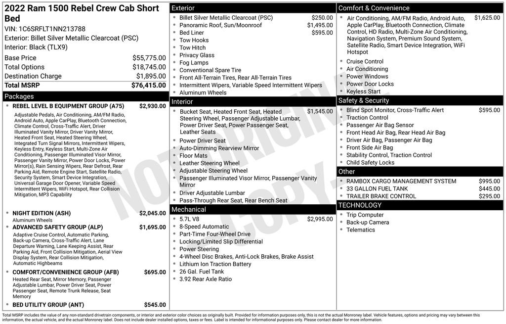 Used 2022 Silver Ram Rebel image 6
