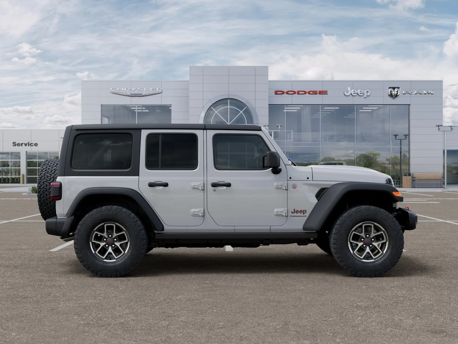 New 2026 Bright White Clear-Coat Exterior Paint Jeep Rubicon image 48