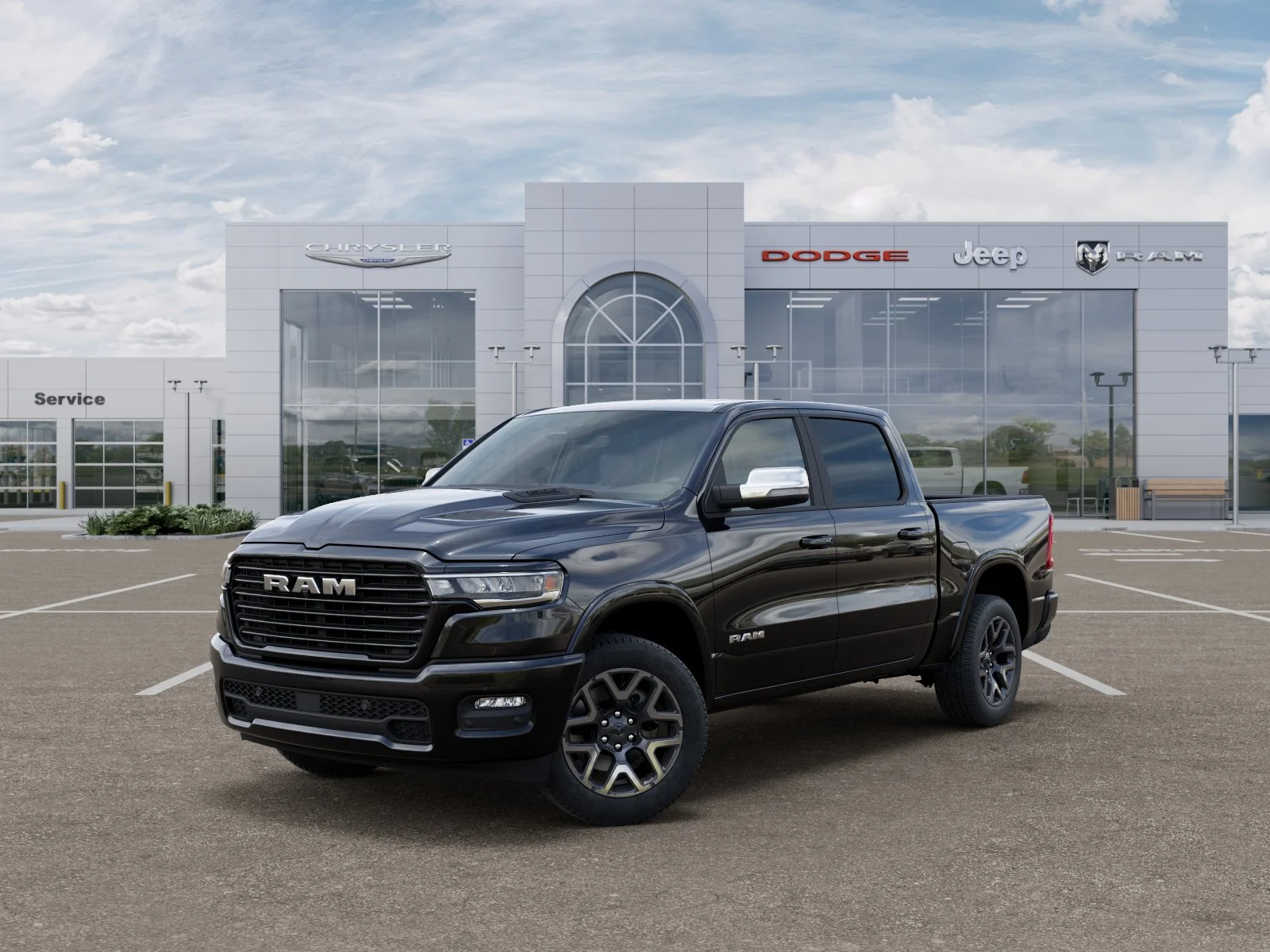 New 2026 Diamond Black Crystal Pearl-Coat Exterior Paint RAM Laramie image 27