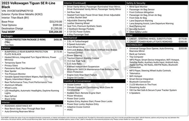 Used 2023 Silver Metallic Volkswagen 2.0T SE R-Line Black image 11