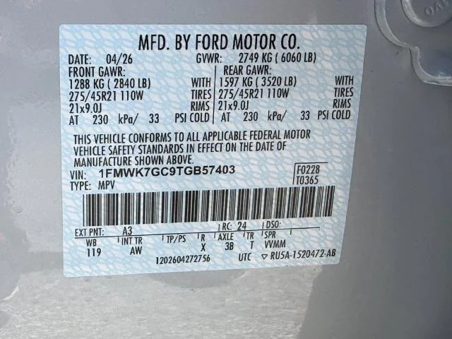 New 2026 Space White Metallic Ford ST image 26