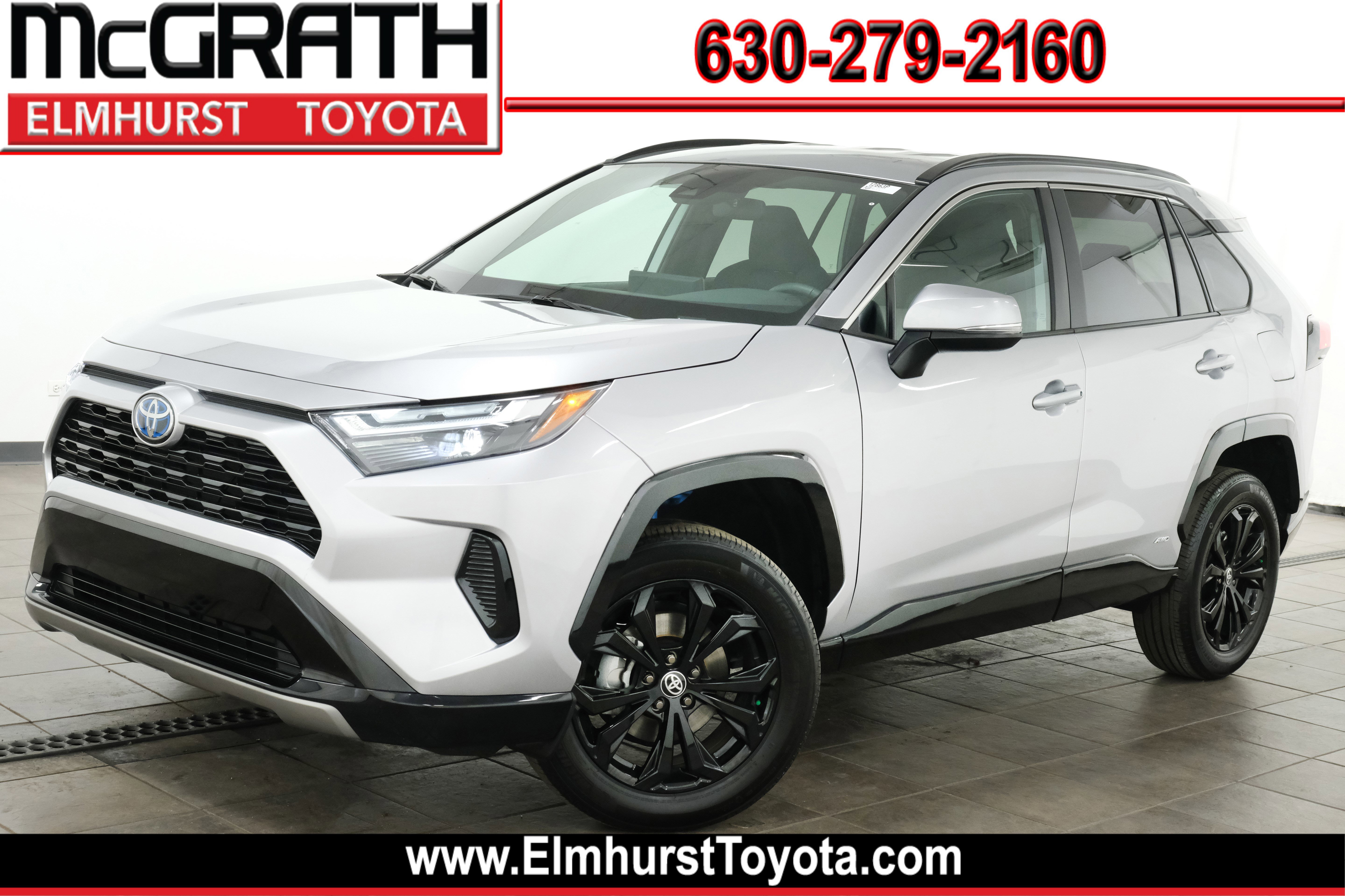 Silver Sky Metallic 2023 Toyota RAV4 Hybrid SE AWD SUV / Crossover All-Wheel Drive Continuously Variable Transmission