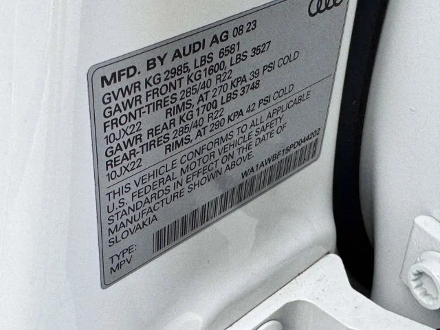 Used 2023 White Audi 4.0T Premium Plus image 47