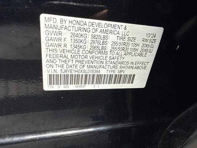 Used 2025 Majestic Black Pearl Acura A-Spec image 1