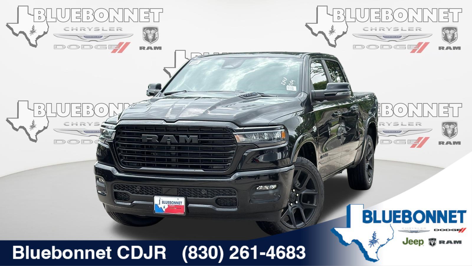New 2026 Diamond Black Crystal Pearl-Coat Exterior Paint RAM Laramie image 1