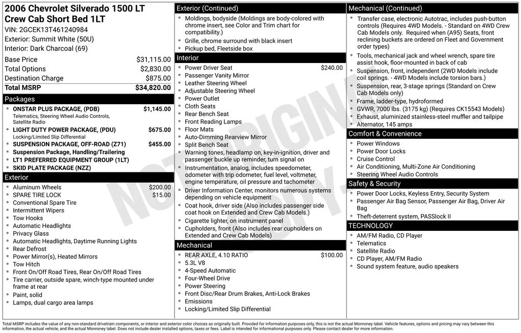 Used 2006 White Chevrolet LT image 9