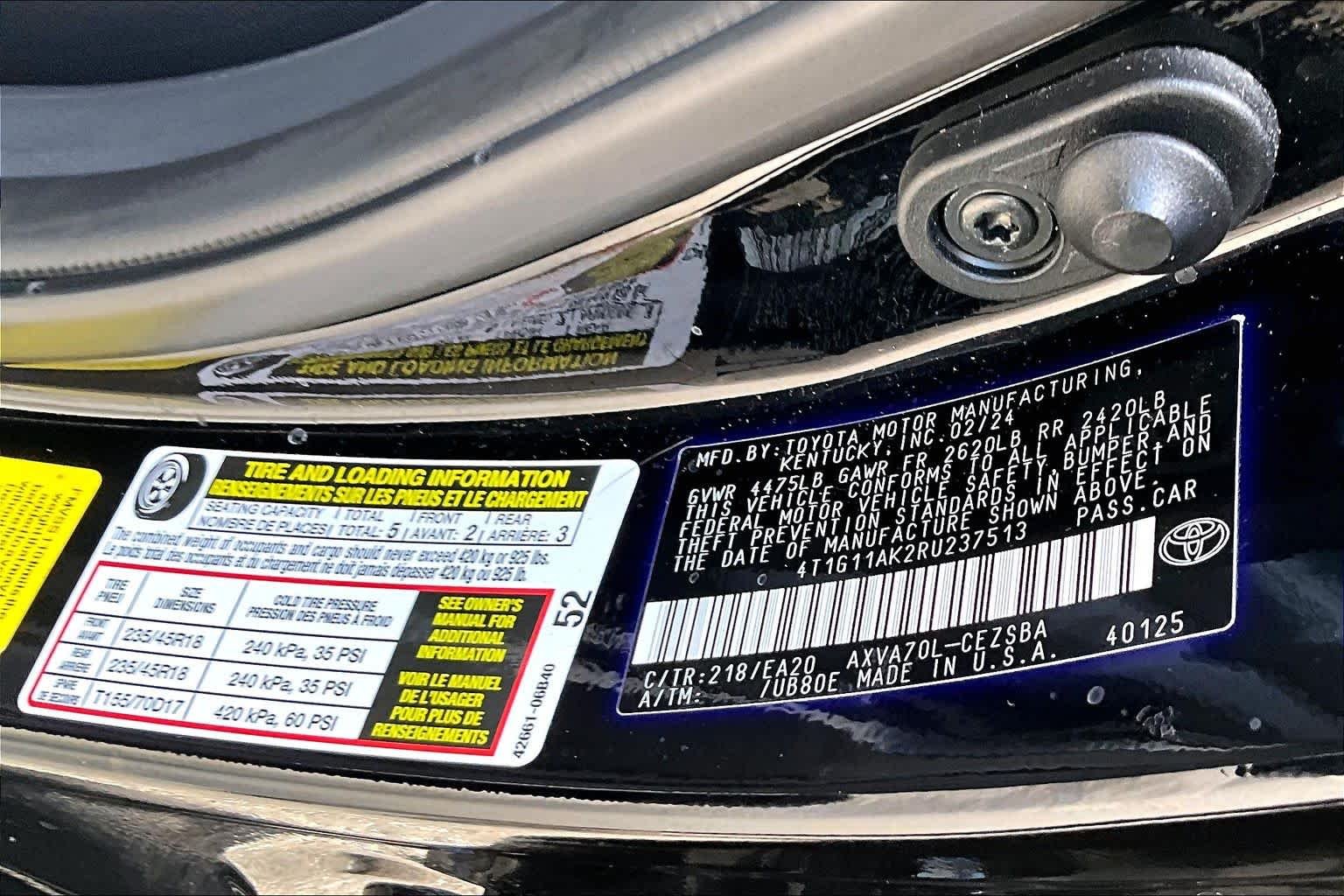 Used 2024 Midnight Black Metallic Toyota SE image 35
