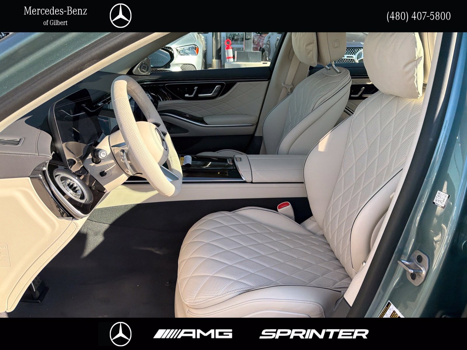 New 2027 Verde Silver Metallic Mercedes-Benz S 580 image 8