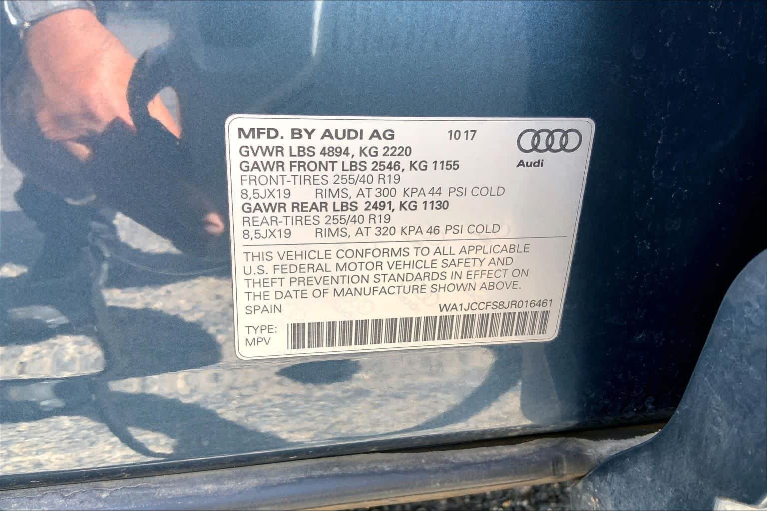 Used 2018 Utopia Blue Metallic Audi Premium Plus image 34
