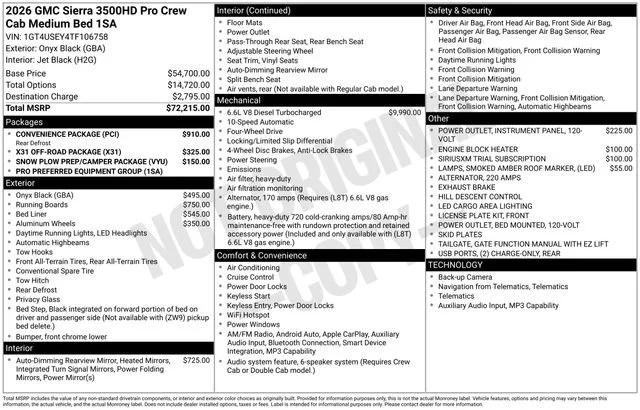 Used 2026 Onyx Black GMC Pro image 5