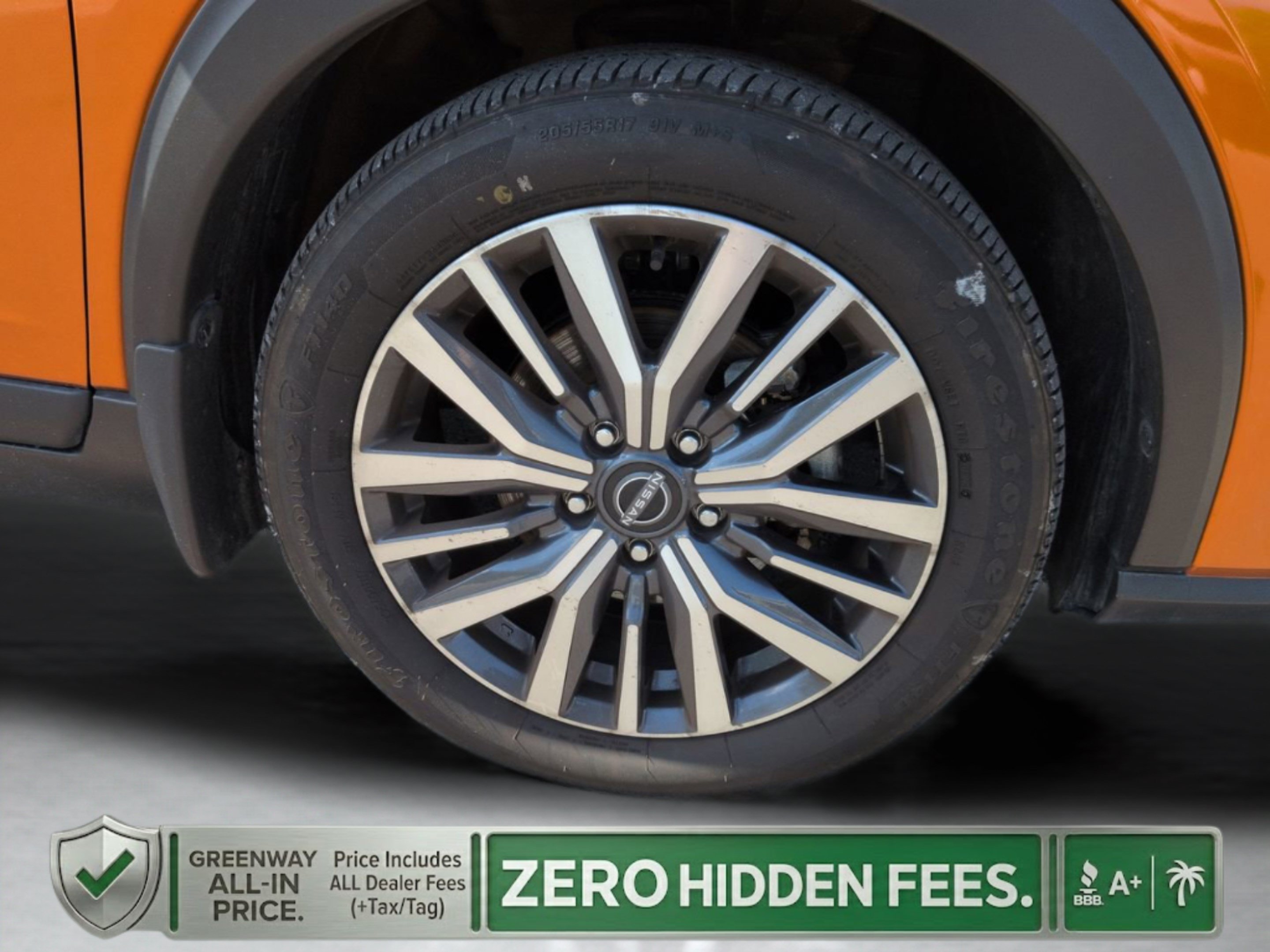 Used 2024 Monarch Orange Metallic/Super Black Nissan SV image 27