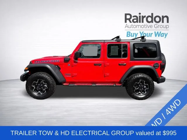 Used 2022 Firecracker Red Clearcoat Jeep Unlimited Rubicon 4xe image 4