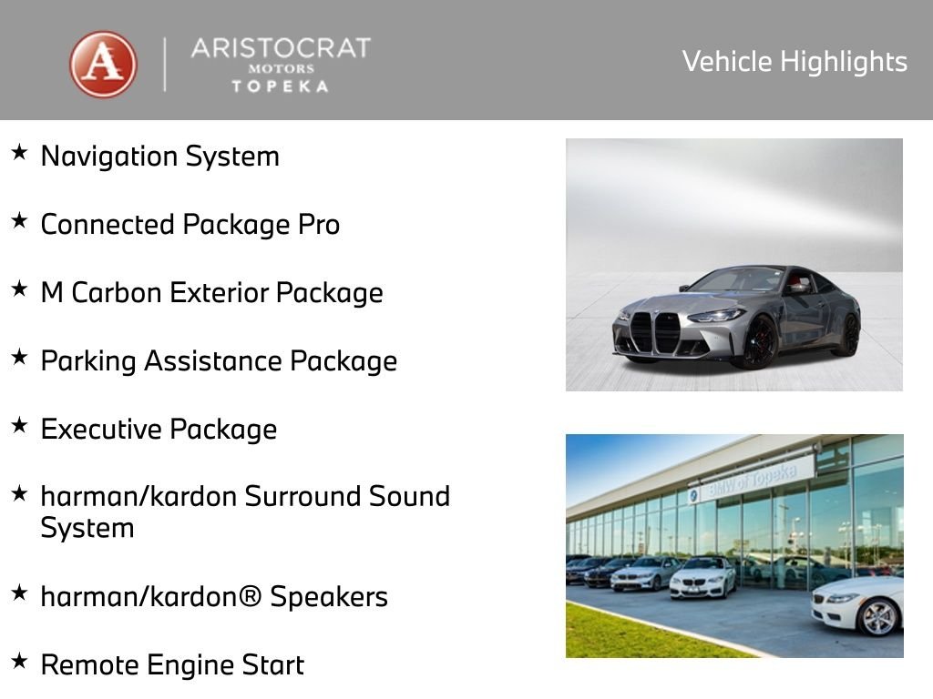 Used 2024 BMW M4 Coupe Base with VIN WBS43AZ09RCR62481 for sale in Kansas City