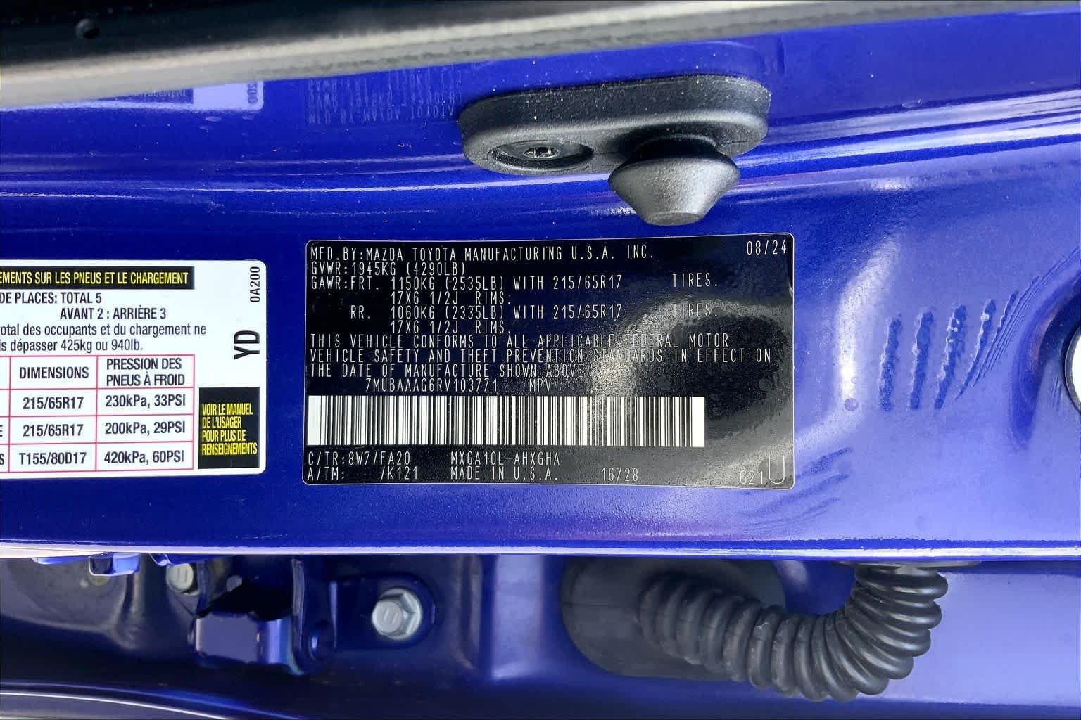 Certified Used 2024 Blue Crush Metallic Toyota LE image 36